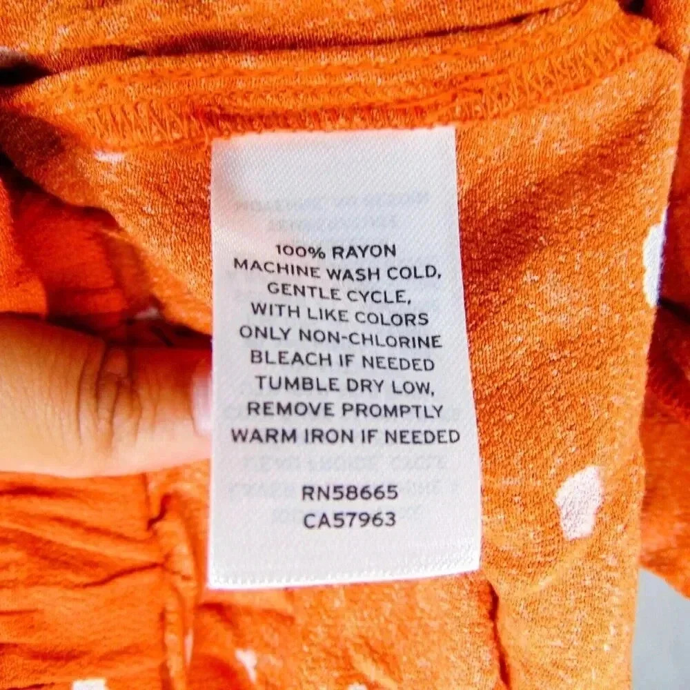 BP. Women's Orange Polka Dot Rayon Shorts - Size M - Picture 4 of 7